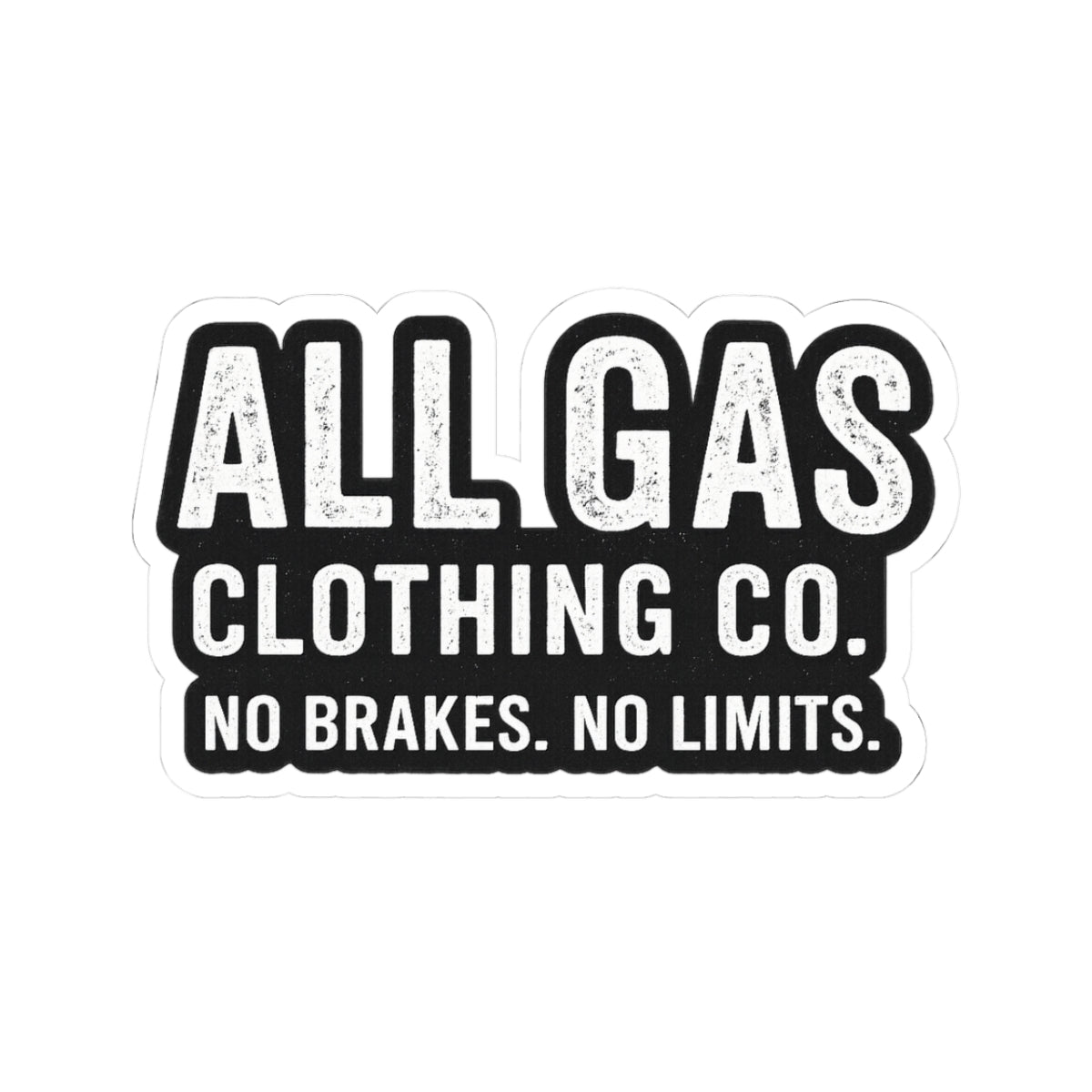 ALL GAS Logo Sticker