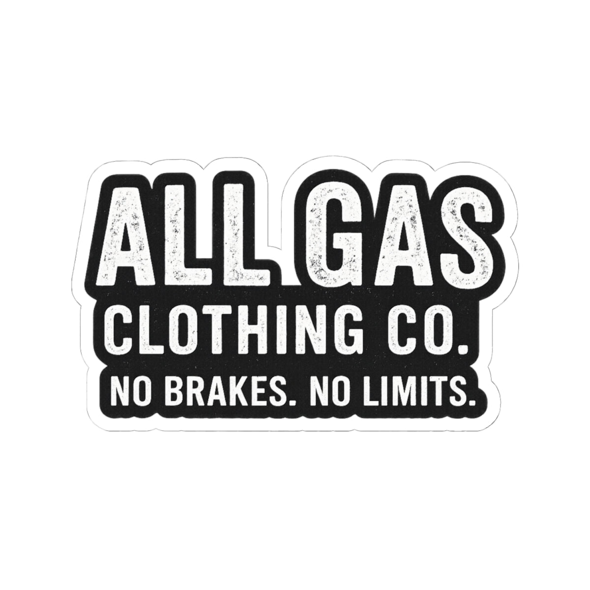 ALL GAS Logo Sticker